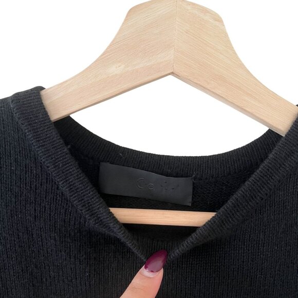 CO Silk Cashmere Knit Swing Sweater Top Black‎ Small Minimalist Quiet Luxury - Picture 3 of 7